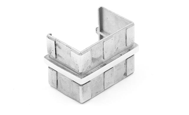 Соединитель для поручня с пазом 40х60 мм, полированный (AISI 304) k541 6