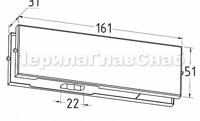Нижний фитинг-петля, под золото t110 TP 2