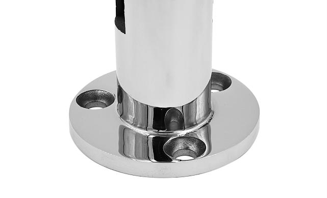 Стеклодержатель литой, напольный, Ø50.8х160 мм, стекло 16 мм, полир. (AISI 304) k276-2 5