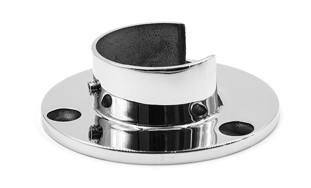 Фланец для трубы с пазом Ø42.4 мм, литой, полированный, (AISI 316) k231 4