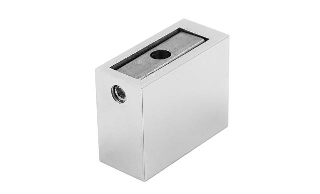 Коннектор стена-труба полированный для прямоугольного трека (трубы) 30х10 мм t463 PSS 6