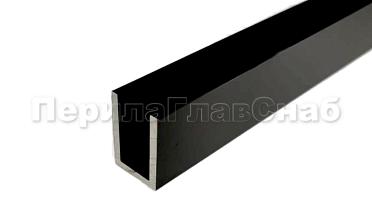 П-образный профиль 19x13, L=2200, под стекло 8 мм, алюминий анодированный в черный глянцевый t756 AND BL купить в Новосибирске